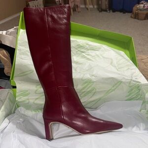 Sam Edelman Burgundy Heeled Boots
